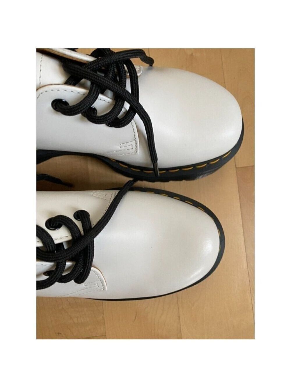 Dr. Martens Women white "1461 Quad" platform lace up shoes *Missized - Picture 4 of 10